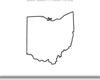 340x270 Ohio Outline Svg Etsy