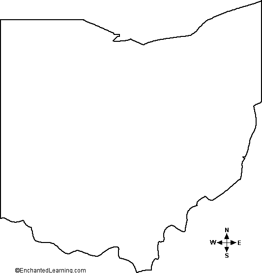533x555 Outline Map Ohio