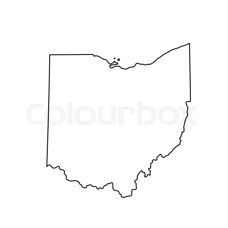800x800 Map Of The U.s. State Of Ohio. Vector Illustration Stock Vector