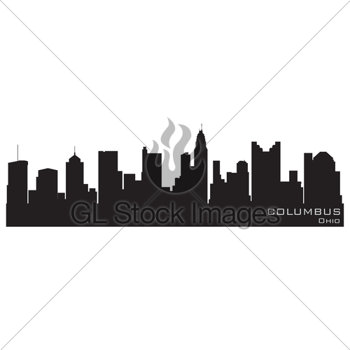 500x500 Columbus, Ohio Skyline. Detailed Vector Silhouette Gl Stock Images