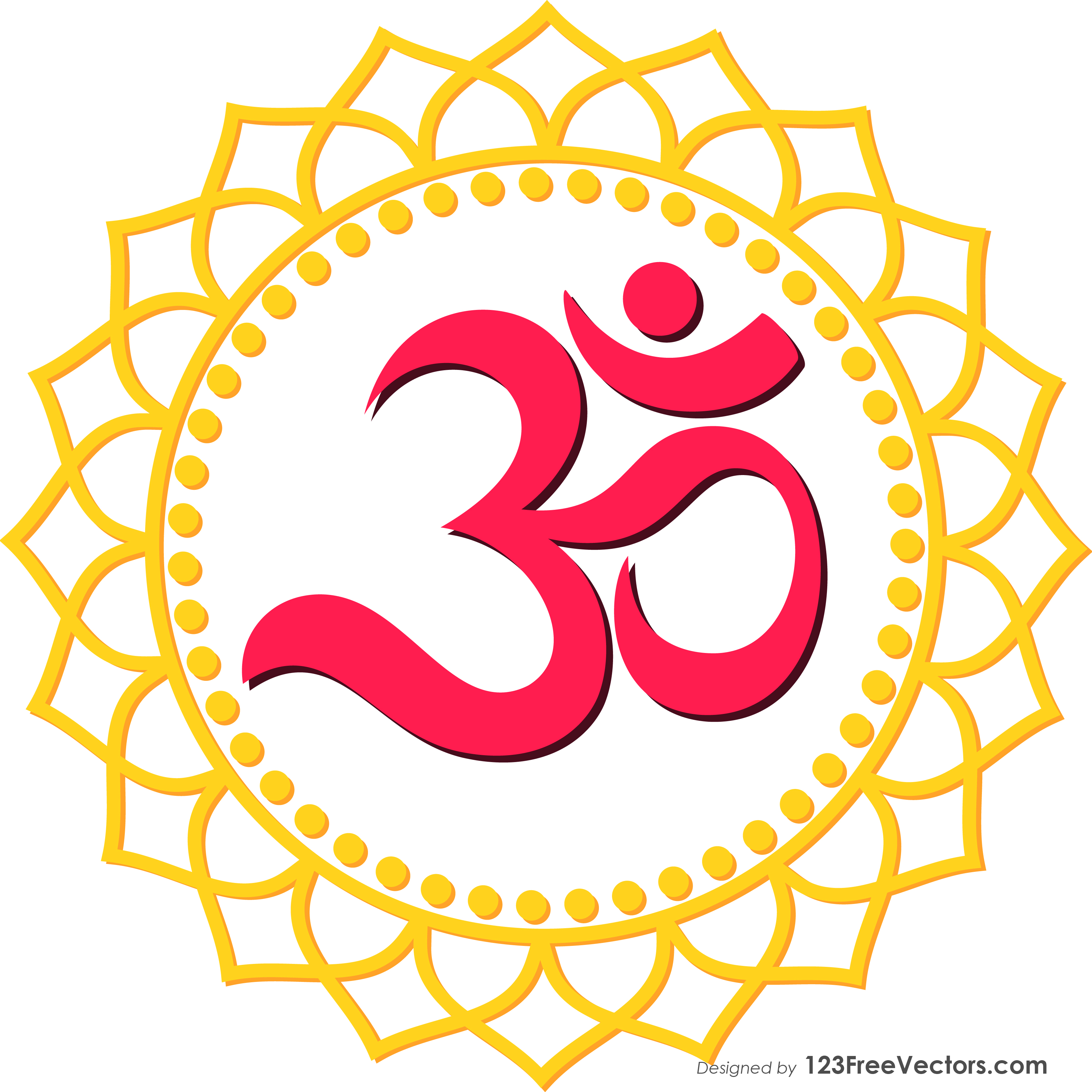 3333x3333 Aum Symbol Sticker Vector 123freevectors