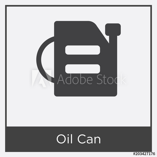 500x500 Oil Can Icon Isolated On White Background