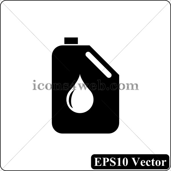 600x600 Oil Can Black Icon. Eps10 Vector.