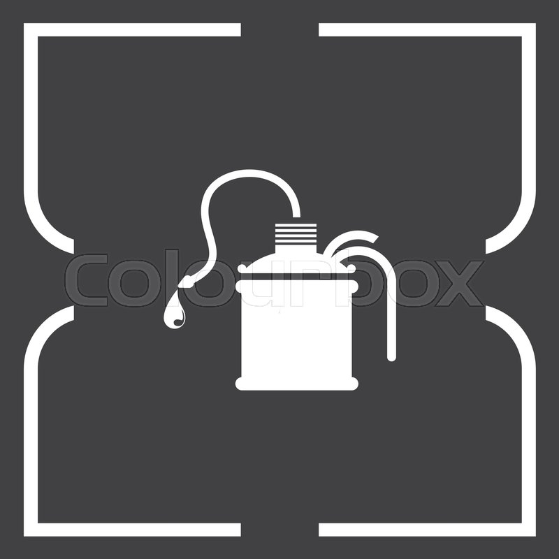 800x800 Oil Can Vector Icon. Gas Container Sign. Petrol Fuel Symbol