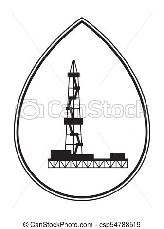 337x470 Oil Derrick Illustration. Illustration Of The Concept Oil Derrick