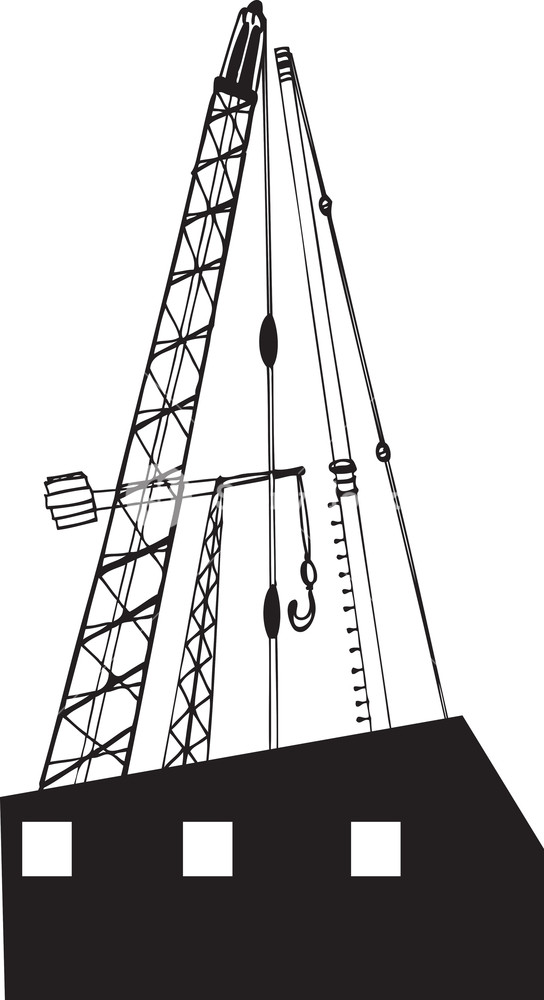 544x1000 Vector Oil Derrick Royalty Free Stock Image