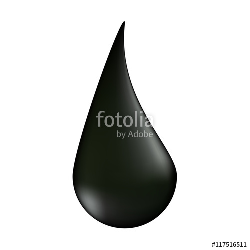 500x500 Oil Drop Vector Symbol Icon Design. Illustration Isolated On White