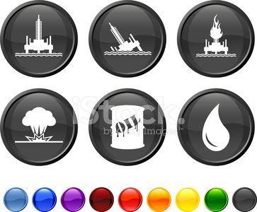 363x300 Oil Spill Disaster Royalty Free Vector Icon Set Stock Vectors