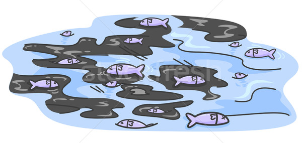 600x285 Oil Spill Vector Illustration Lenm ( 594997) Stockfresh