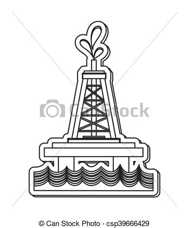 389x470 Oil Tower Icon. Flat Design Oil Tower Icon Vector Illustration.
