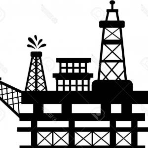 300x300 Stock Illustration Oil Rig Vector Icon Lazttweet