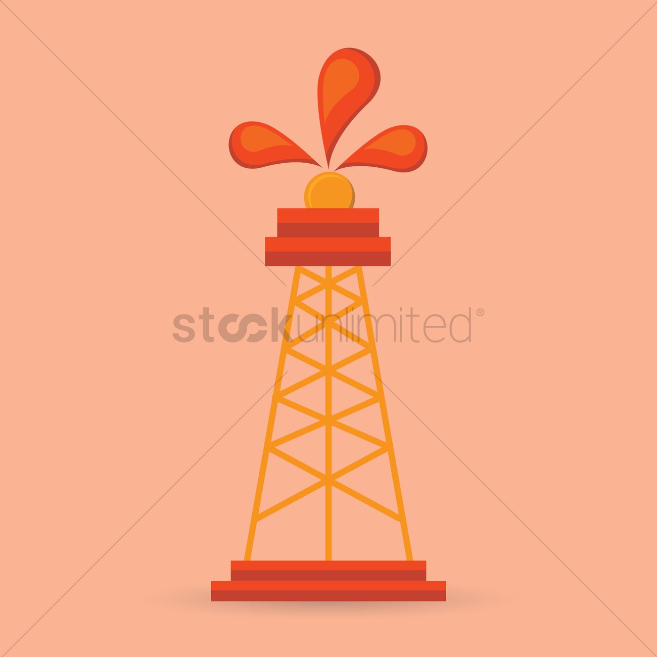 1300x1300 Free Oil Tower Vector Image