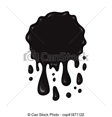 450x470 Vector Blob Of Ink Or Oil. Splattered Stain Of Paint, Splash, Drop