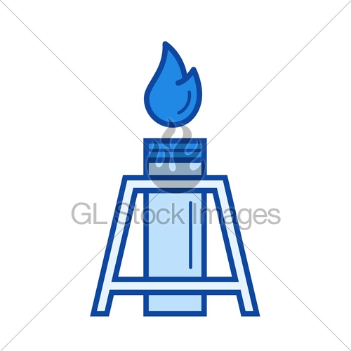 500x500 Oil Well Line Icon. Gl Stock Images