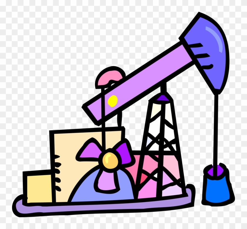 840x780 Vector Illustration Of Petroleum Industry Oil Well