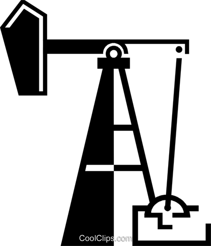 413x480 Oil Well Royalty Free Vector Clip Art Illustration Vc046614