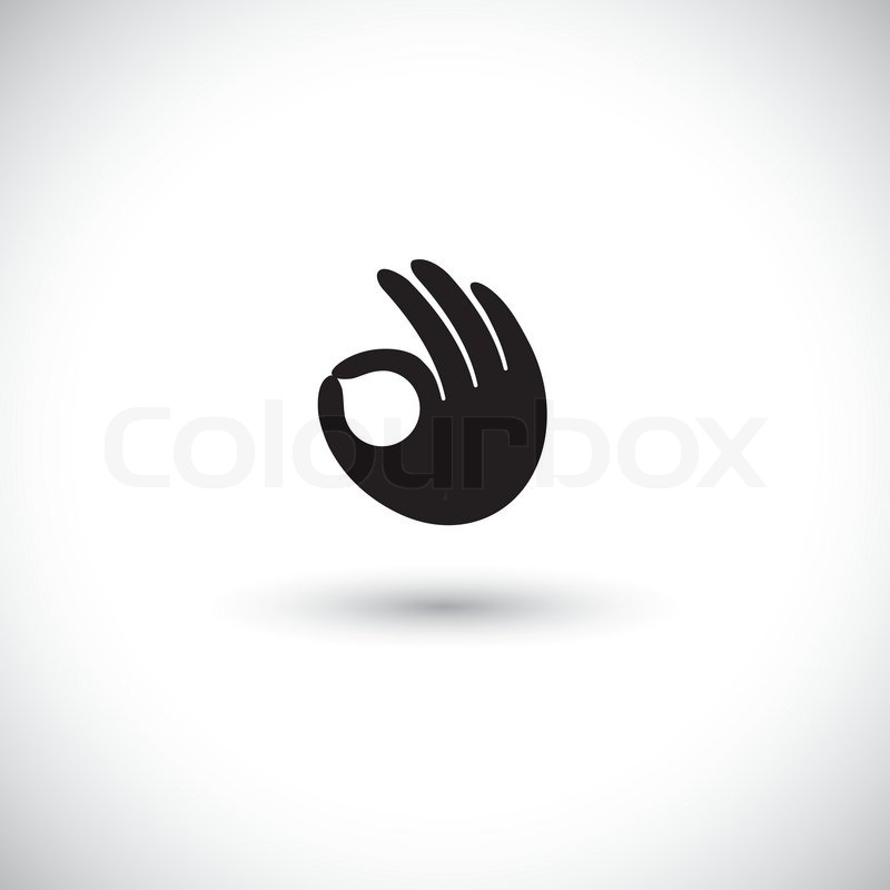 800x800 Ok Symbol Or Approval Icon With Human Hand