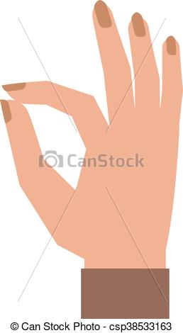 258x470 Silhouette Hand Showing Symbol Ok Vector Illustration. Okey Hand