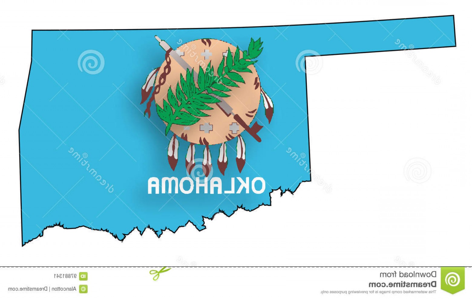 Oklahoma Flag Vector at GetDrawings | Free download