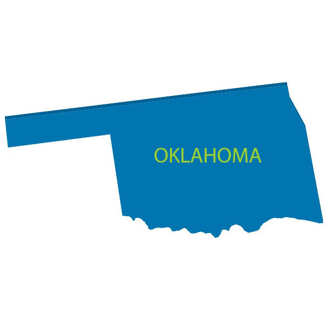 660x660 Oklahoma Vector Map