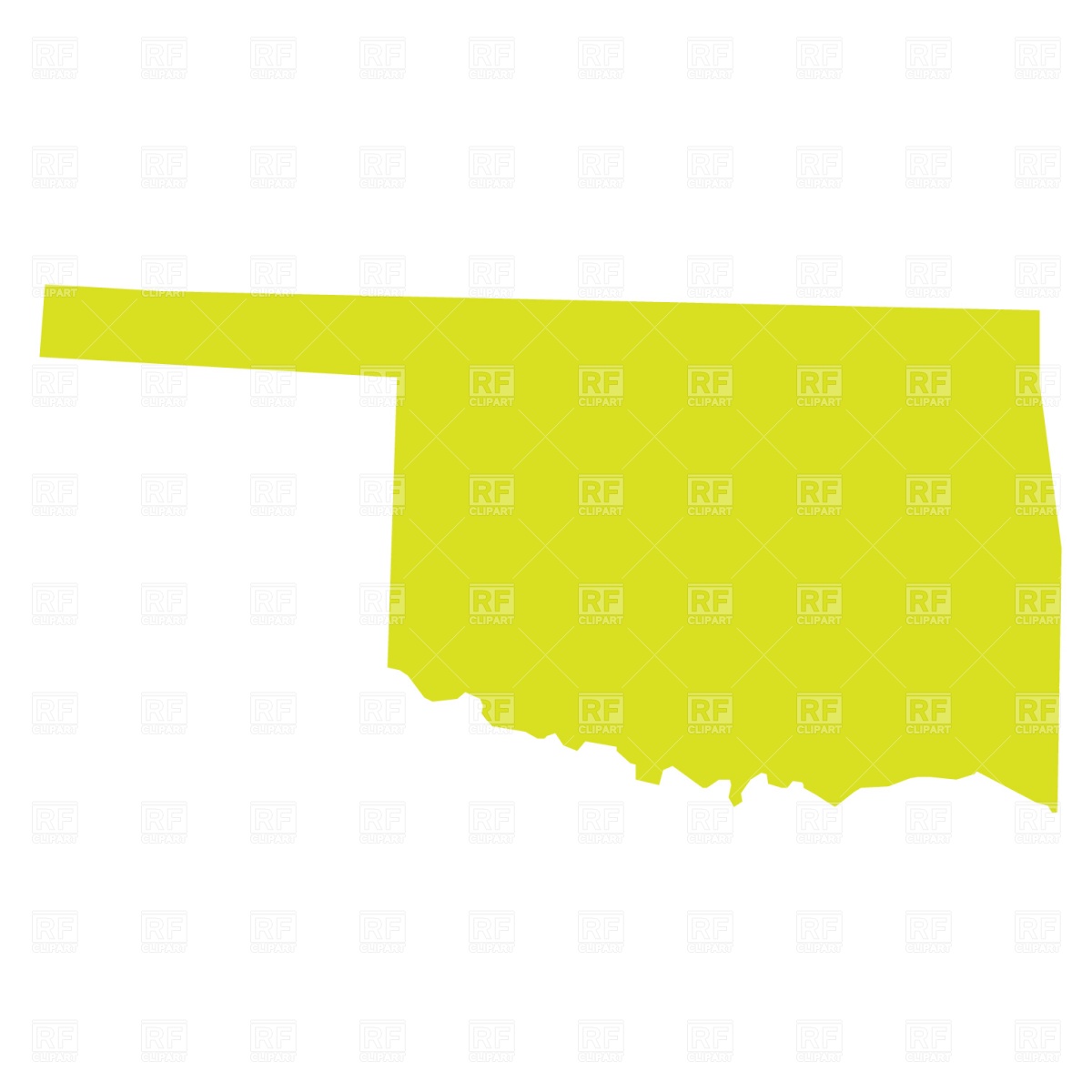 1200x1200 Oklahoma State Map Vector Image Vector Artwork Of Signs, Symbols