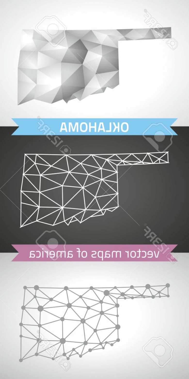 780x1560 Photostock Vector Oklahoma Set Of Gray And Silver Mosaic D