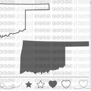 300x300 Photostock Vector Outline Map Of The Usa State Of Oklahoma