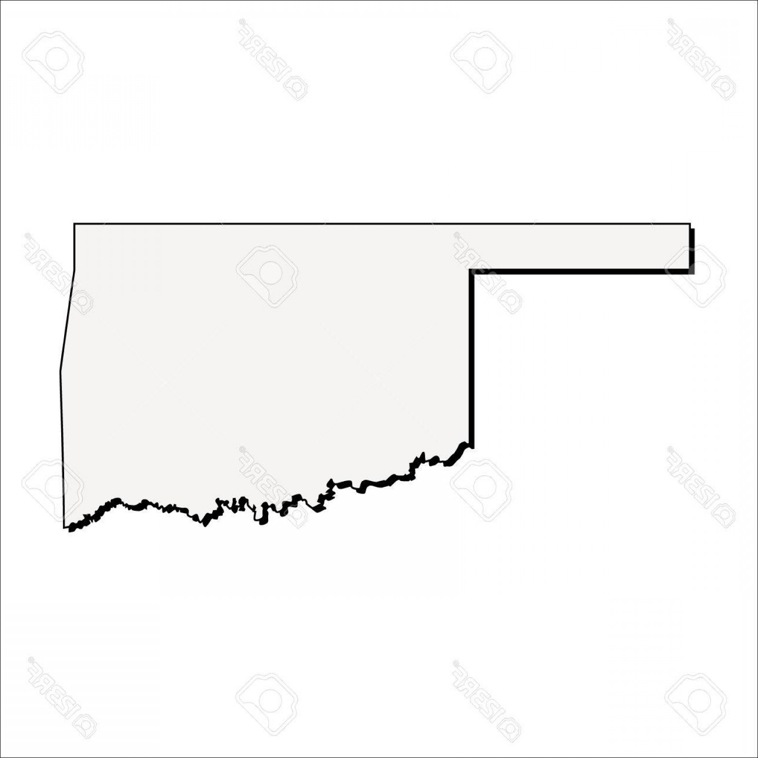 1560x1560 Photostock Vector Vector Oklahoma State D Outline Map Sohadacouri