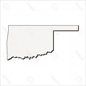 300x300 Black Outline Map State Usa Oklahoma Orangiausa