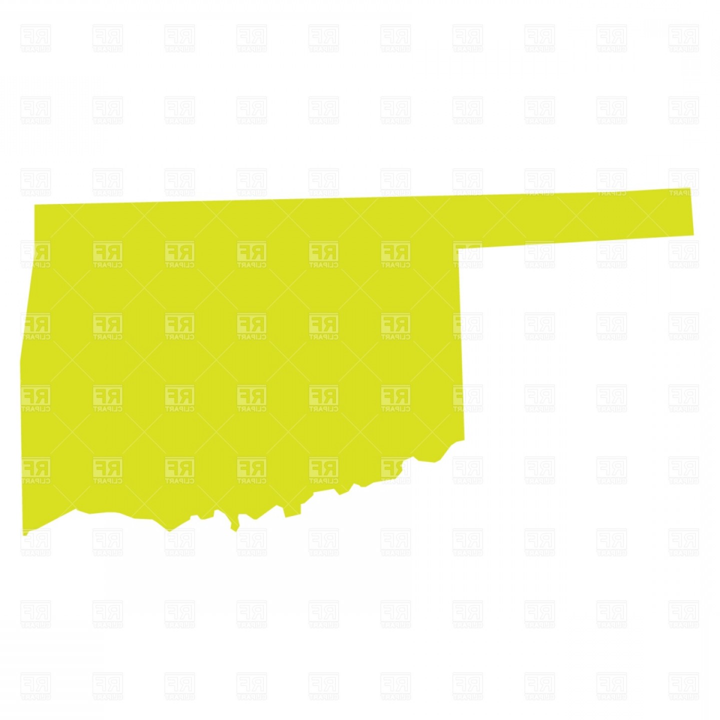 1440x1440 Oklahoma State Map Vector Clipart Arenawp