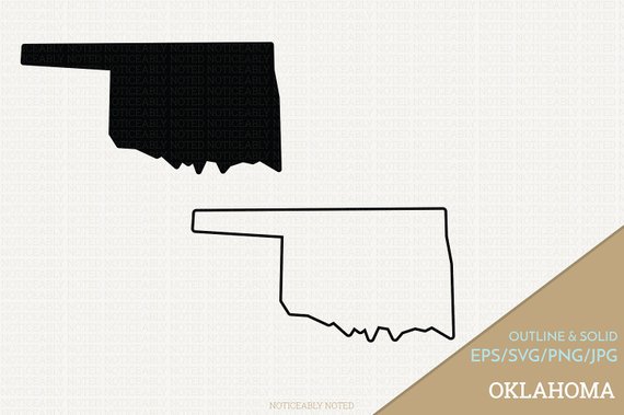 570x379 Oklahoma Vector State Clipart Ok Clip Art Oklahoma Svg Etsy