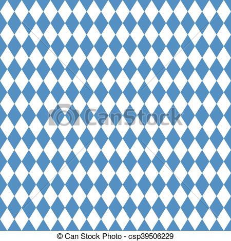 450x470 Oktoberfest Blue Rhombus Background. Seamless Pattern.