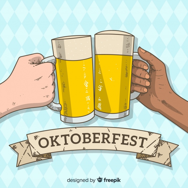 626x626 Hand Drawn Oktoberfest Background Vector Free Download