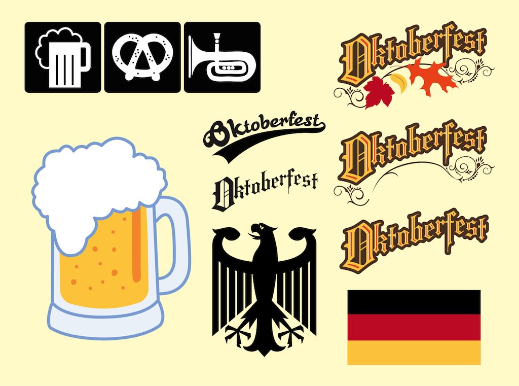 1024x761 Oktoberfest Graphic Elements Vector Art Amp Graphics