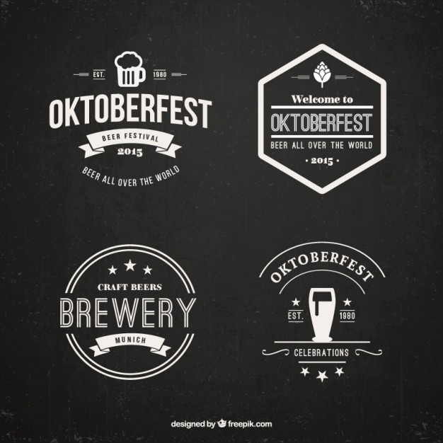 626x626 Oktoberfest Badge Set Vector Free Download