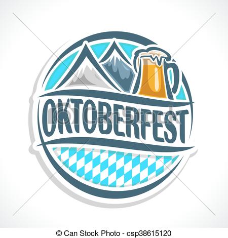 450x470 Vector Logo Oktoberfest. Vector Logo Emblem Or Sign For Beer