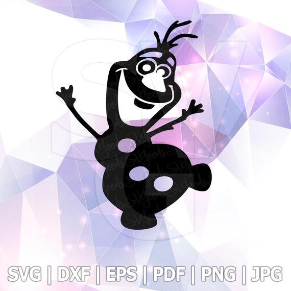 570x570 Svg The Frozen Stencil Olaf Snowman Cut File Dxf Eps Iron On Etsy