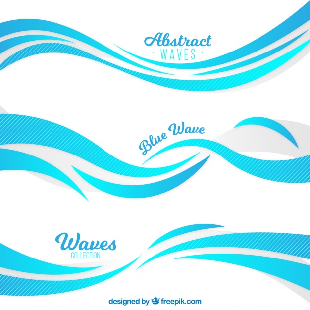 626x626 Selection Of Waves With Abstract Style Vector Free Download