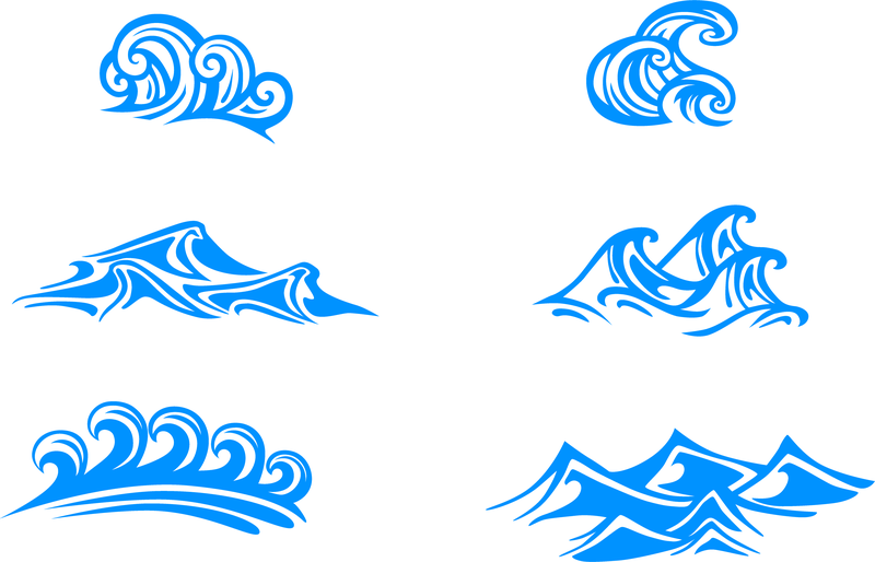 800x514 Blue Waves Graphics Vector