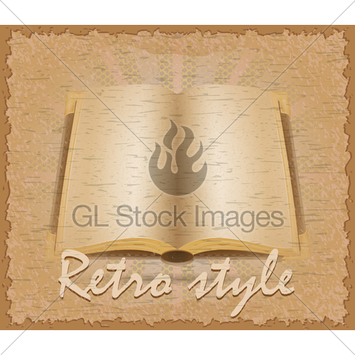 500x500 Retro Style Poster Old Book Vector Illustration Gl Stock Images