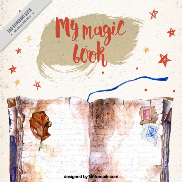 626x626 Watercolor Background With Old Book Vector Free Download