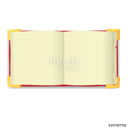 500x500 Unfolded Old Book. Vector Illustration Stock Image And Royalty