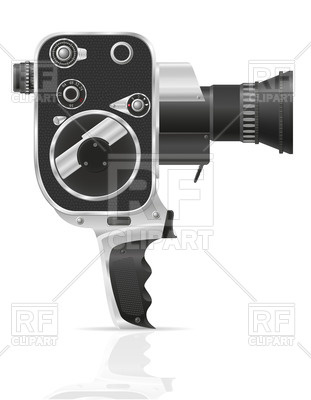 311x400 Old Movie Video Camera Vector Image Vector Artwork Of Technology