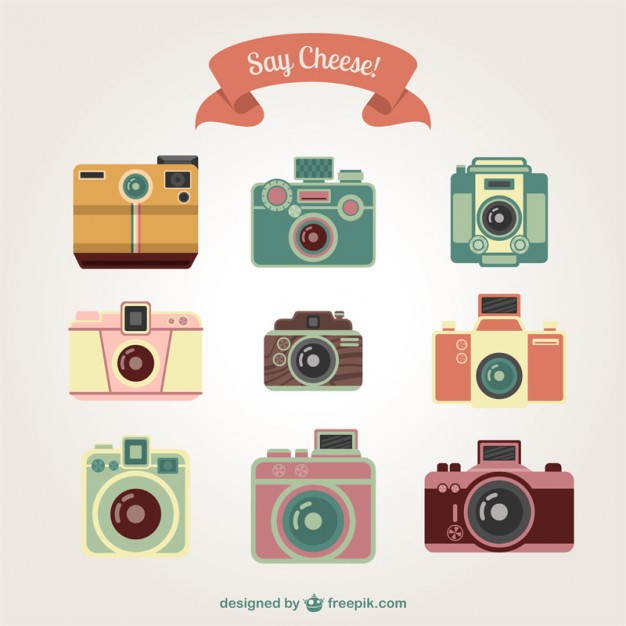 626x626 Vintage Cameras Collection Vector Free Download