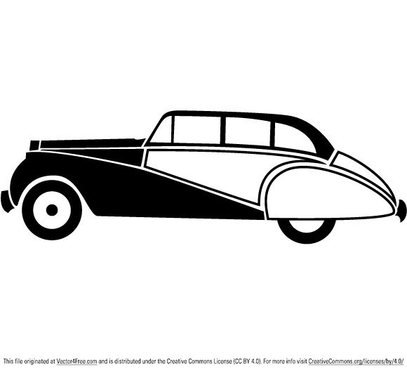 580x528 Free Vintage Car Vector