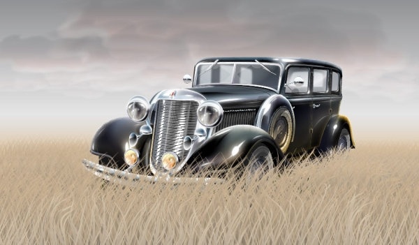 600x351 Old Car Vector Free Vector Download (4,201 Free Vector) For