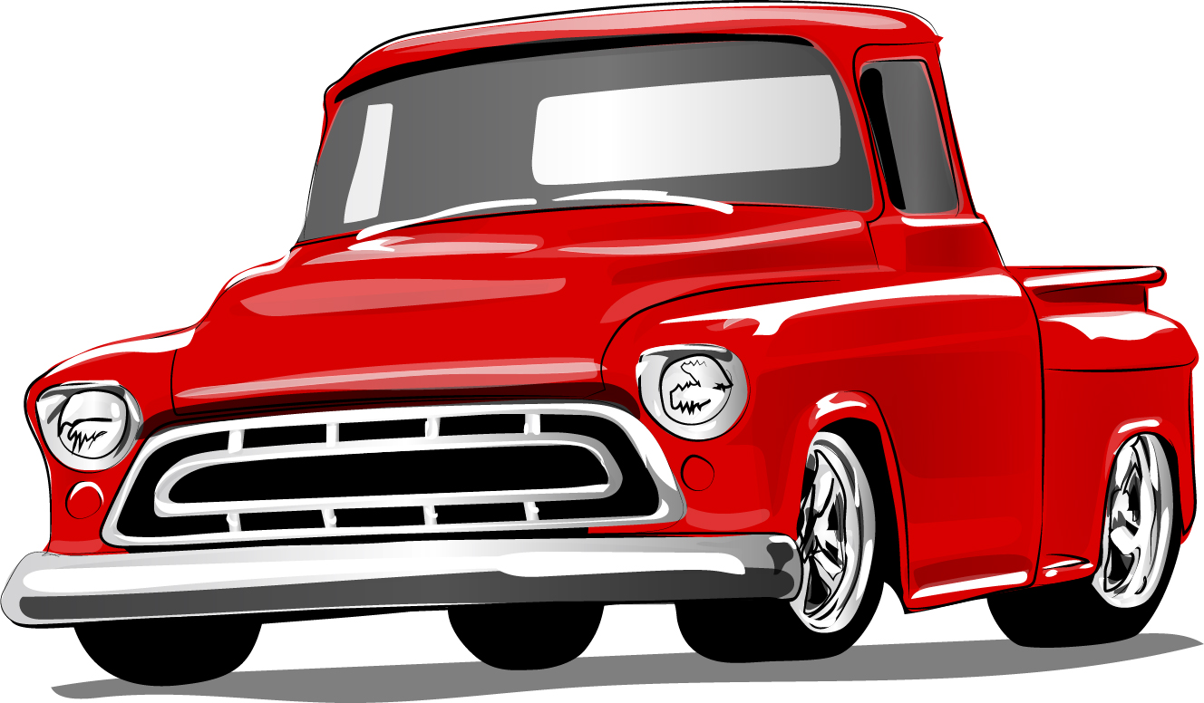 1328x776 Red Vintage Car Vector Material 01 Free Download