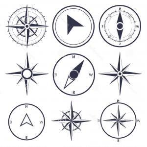 300x300 Isolated Vintage Old Compass Rose Icons Sohadacouri