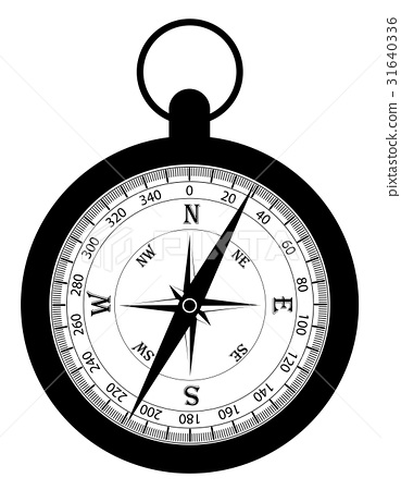 369x450 Compass Old Retro Vintage Icon Stock Vector