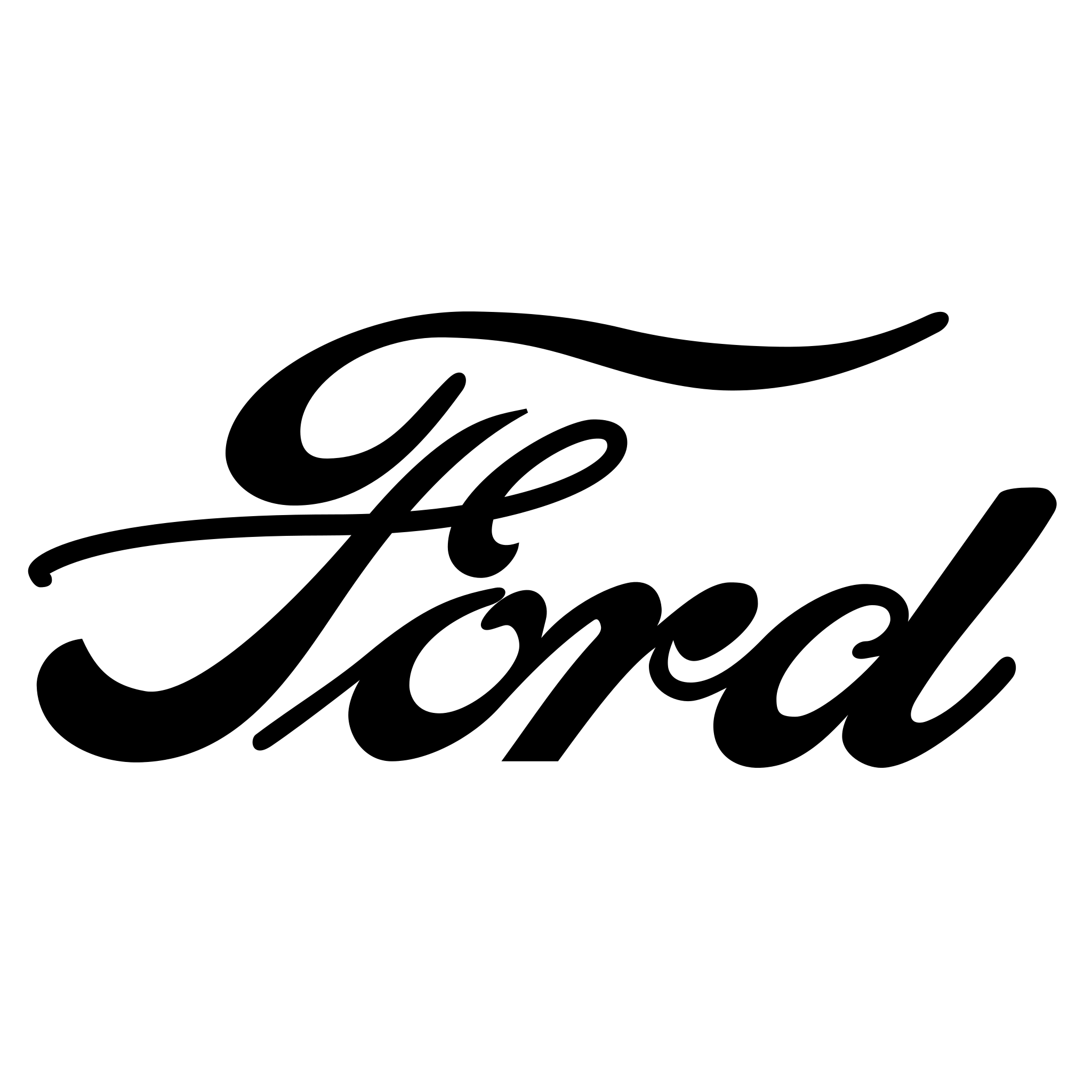 2048x2048 Ford Black And White Logos